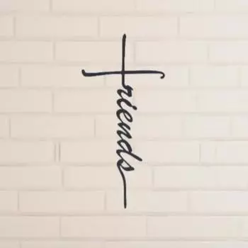 Metal Wall Art Friends Cross Black Metal Wall Decoration Friends Cross Metal Wall Art Black Wall Decor Artwork чёрный