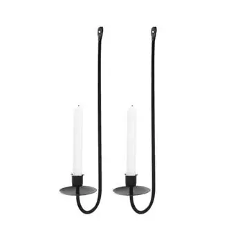 Metal Wall Candle Sconce Holder Wall Candle Sconces Set Of Two Farmhouse Metal Wall Scones Candle Holder Pillar Candle Sconce чёрный