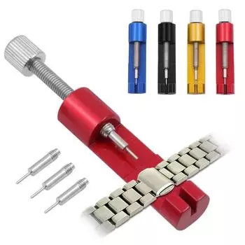 Metal Watch Band Strap Link Pin Remover Repair Tool Kit for Watchmakers with Pack of 3 Extra Pins Mini Watchband Tools чёрный