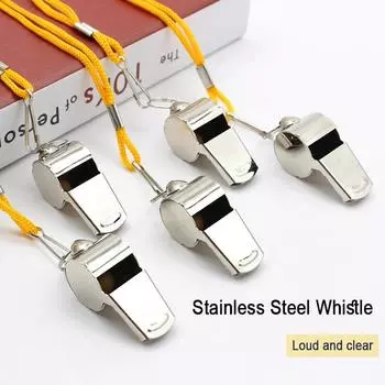 Металлический свисток для рефери, спортивные свистки для регби, свистки из нержавеющей стали, футбол, баскетбол, вечерние тренировки, школа, инструменты для черлидинга