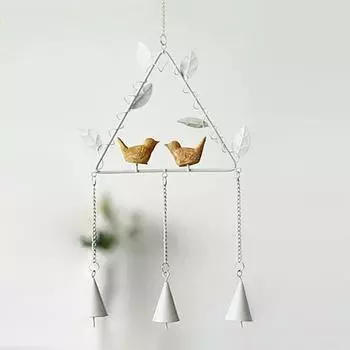 Metal Wrought Iron Wind Chime Pendant Creative Home Decorations Girl Birthday Gift белый