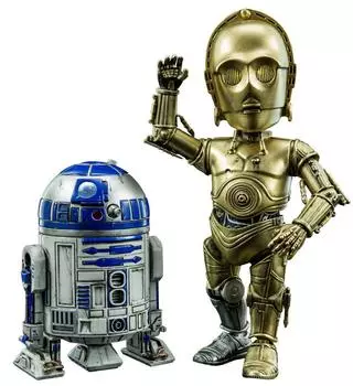 Металл Высота 14 см Подвижная фигурка из окрашенного сплава [Гибридная фигурка] Звездные войны #024 C-3PO&R2-D2 прибл.