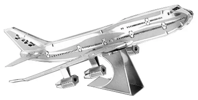 Metallic nano puzzle jet airliner TMN-04