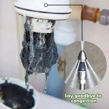 Металлическая 1/4-дюймовая струйная насадка для мойки высокого давления, универсальная насадка для мойки дренажных труб