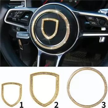 Металлическая 3D алмазная наклейка, Стайлинг автомобиля для Cayenne Cayman Macan Panamera Carrera Boxster Turbo GTS 911 718 9 серебряный