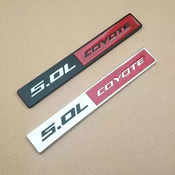 Металлическая 3D эмблема автомобиля 5.0L наклейка «Койот» крышка багажника Fender V8 двигатель авто значок наклейка для Mus + Tang серебряный