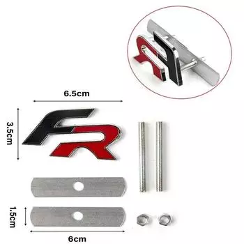 Металлическая 3D наклейка на автомобиль FR, эмблема, значок для Leon FR + Cupra Ibiza Altea Exeo Formula, аксессуары для гоночных автомобилей, Стайлинг автомобиля FR-A(Grille
