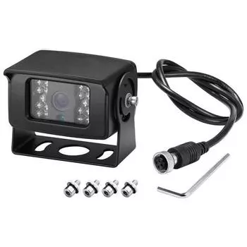 Металлическая 4-контактная камера заднего вида с ИК-подсветкой, ночная камера заднего вида, прочная 1000TVL CCD, цветная 12/24 В