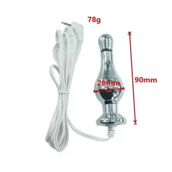 Металлическая электрошоковая терапия Анальная и вагинальная пробка для заднего двора Анальная пробка для взрослых Сексуальное здоровье Секс-игрушки 90mm