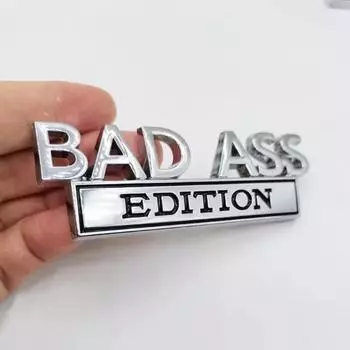 Металлическая эмблема BAD ASS Edition, наклейка для J/eep G/rand C/herokee L/iberty Patriot Renegade F/ord F-150 F250 F350 C/hevrolet C/hevy A