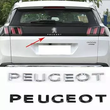 Металлическая эмблема заднего багажника автомобиля, наклейка с буквенным логотипом для 4008 GT 3008 308 2008 208 408 5008 307 508 206 207 301 украшения серебряный