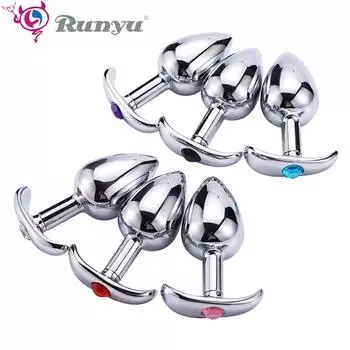 Металлическая Анальная Пробка Анальная Пробка Секс-Игрушки Анальные Игрушки для Мужчин Женщин Инструмент Мастурбадор S