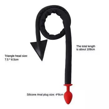 Металлическая анальная пробка из искусственной кожи, кнут, анальный секс, Devil Tail, косплей, Анальная пробка, игры для взрослых, анальные секс-игрушки для пар, мужчин и женщин