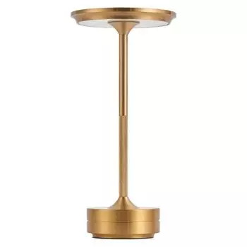 Металлическая беспроводная настольная лампа с регулируемой яркостью и перезаряжаемая водонепроницаемая настольная лампа чёрный