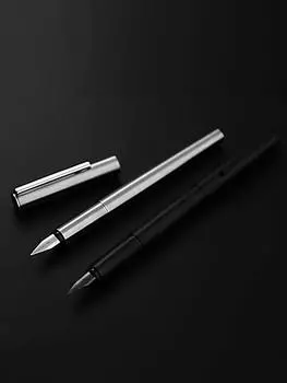 Металлическая бизнес-перьевая ручка в классическом стиле, офисная фирменная ручка