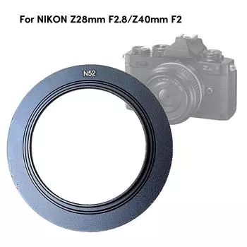 Металлическая бленда для объектива Nikon Z 28 мм F2.8/Z 40 мм, защитная крышка объектива камеры LH-N52 для Z7II Z6II Z8 Z50, блокирующая рассеянный свет