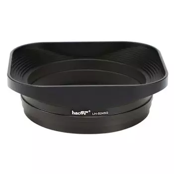 Металлическая бленда объектива Haoge с квадратным байонетом для Sony FE 40 мм G FE 50 мм G FE 24 мм G с металлической передней крышкой F2.5 F2.5 F2.8