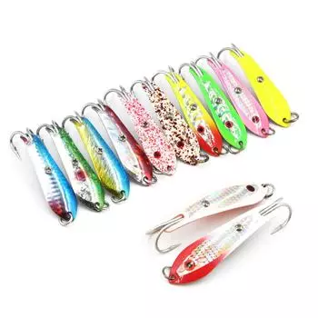 Металлическая блесна-блесна Приманки для ловли окуня Двойные крючки Тонущие рыболовные приманки Реалистичные блесны для броска Рыболовные снасти 5cm