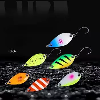 Металлическая блесна Makou Sequin: Blue Stripe Micro Lure для ловли окуня 2.5g/3cm