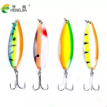 Металлическая блесна, приманка для ловли форели, приманка для ловли форели, 7,2 см-18G-#4, окунь, морская тонущая ложка, приманки, спиннер, качается, рыболовные снасти