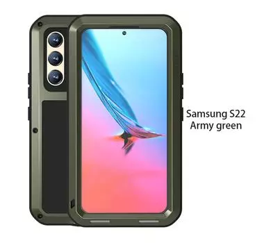 Металлическая броня, сверхпрочный защитный чехол для Samsung Galaxy S22 Plus 5G, чехол со встроенной защитой экрана, противоударный чехол для телефона For Samsung S22 Plus