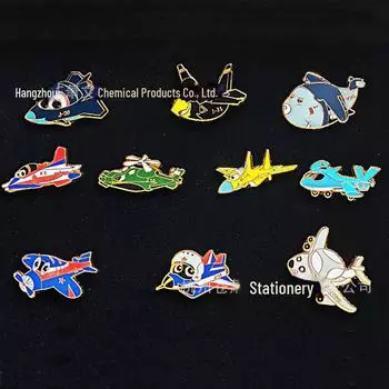 Металлическая брошь Q Edition Cartoon J-20, J-10, J-15, Z10 Fighter Air Show - Подарочная коробка с памятным значком самолета Y-20