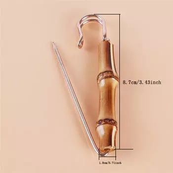 Металлическая брошь-значок, ретро-бамбуковая булавка, модная одежда, украшения, аксессуары, изысканные, элегантные, женские, универсальные ювелирные изделия One Size