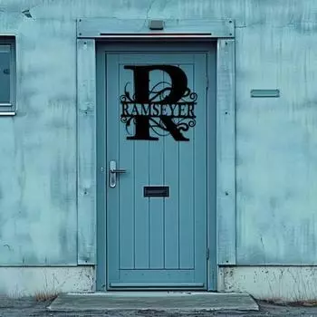 Металлическая буква Знак Фамилия Знак Изысканная монограмма Фамилия Имя Буква Знак Стена 12Inch T