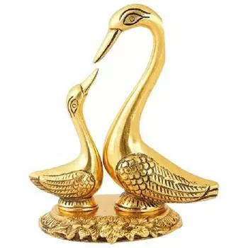 Металлическая целующаяся утка - экспонат для домашнего и офисного декора - Декоративные предметы для дома, антикварный домашний декор (9 дюймов)