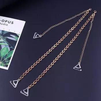 Металлическая цепь Невидимые листья Женский бюстгальтер Пояс Жемчуг Плечевой ремень Бретели бюстгальтера Аксессуары для бюстгальтера D