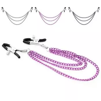 Металлическая цепь зажимы для сосков молочные зажимы зажим для груди сосок присоски секс рабыни зажимы для сосков секс игрушки в стиле бабочки для пар 30+40+50CM