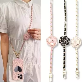 Металлическая цепочка для мобильного телефона, веревка для переноски через плечо, цепочка для мобильного телефона из алюминия розовый