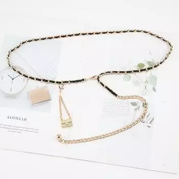 Металлическая цепочка на талию Женская Xiaoxiangfeng Тренд Аксессуары Юбка Цепочка для тела Свитер Костюм Пояс