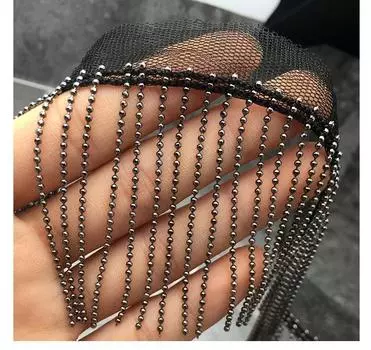 Металлическая цепочка с бахромой, кружевная отделка ручной работы с кисточками, украшение для джинсов, сумок, обуви и шляп своими руками