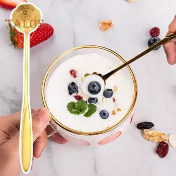 Металлическая чайная ложка, нержавеющая, многофункциональная, практичная металлическая чайная ложка из нержавеющей стали, ложка для перемешивания молока, кофе, кухонные аксессуары разноцветный