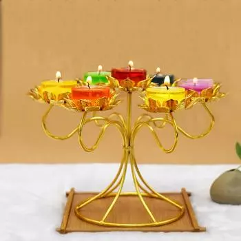 Металлическая чаша для свечей, лотос, масло, лампа, храмы, буддийские принадлежности