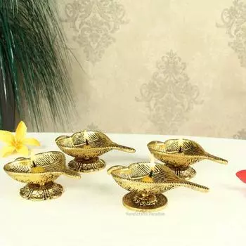 Металлическая Дия (5,5 x 3 x 1,75 дюйма, Золотой) золотистый