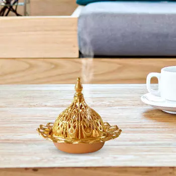 Металлическая горелка, домашний декор, ароматическая печь, стол, центральный держатель курильницы для офиса, чайного дома, йоги 7cmx6cm