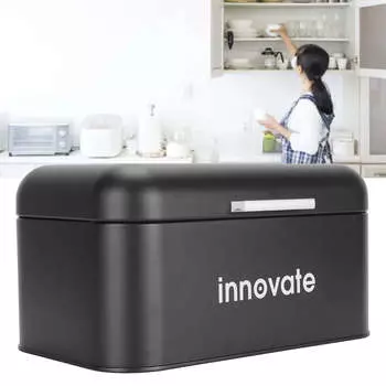 Металлическая хлебница большой емкости многофункциональная прочная экономящая место металлическая хлебница контейнер для хранения для кухни дома прямоугольник