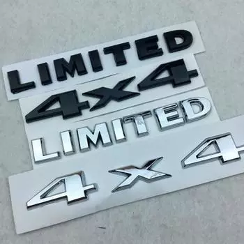 Металлическая хромированная эмблема 4X4 + LIMITED, автомобильный багажник, задний значок, наклейка, наклейка, внедорожник серебряный