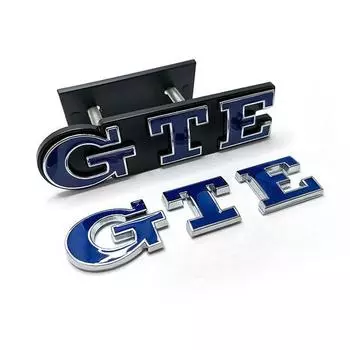 Металлическая хромированная наклейка GTE гриль и эмблема багажника автомобиля логотип значок для гибридного гольфа Passat Touareg Tiguan MK4 5 B5 B6 Badge Sticker синий