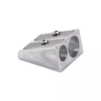 Металлическая канцелярская точилка для офиса, точилка для карандашей, резак для ручек, инструмент с двойным отверстием, точилка для карандашей 1PC