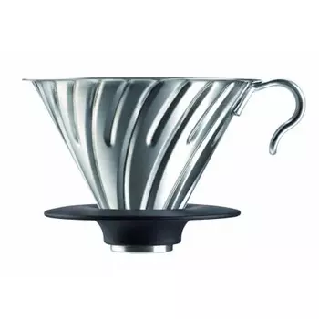 Металлическая капельница HARIO V60, можно мыть в посудомоечной машине, серебристая, на 1–4 чашки, производство Япония VDM-02HSV
