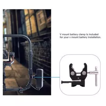 Металлическая кольцевая ручка, стабилизатор карданного подвеса, ручной держатель, кольцевая поддержка, грузоподъемность 20 кг с VMount чёрный