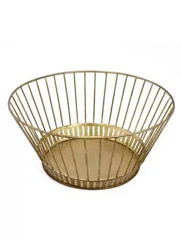 Металлическая конусовидная ваза большая, Латунь, Iron Wire Taper Planter Brass Big, John Molly Decor&Gifts