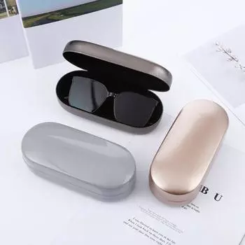 Металлическая коробка для очков, портативная коробка для хранения солнцезащитных очков, прочный футляр для очков для мужчин