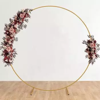 Металлическая круглая арка для воздушных шаров Свадебная арка с круглым бантом из воздушных шаров на золотом фоне, рамка для арки, украшение для дня рождения, вечеринки по случаю рождения ребенка as picture