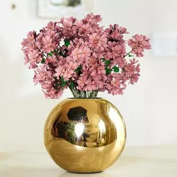 Металлическая круглая ваза для цветов для домашнего декора|Декоративный предмет для стола для спальни, гостиной, офиса, свадьбы|Лучший подарок