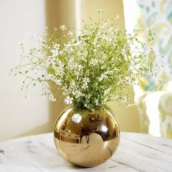 Металлическая круглая ваза для цветов для домашнего декора|Декоративный предмет для стола для спальни, гостиной, офиса, свадьбы|Лучший подарок