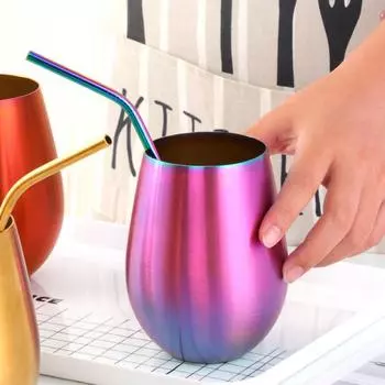 Металлическая кружка для питья, 500 мл, золото, розовое золото, чашка для воды из нержавеющей стали, чашка для пива из нержавеющей стали 304